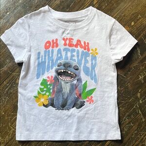 Disney White T-Shirt with Blue and Red Graphic